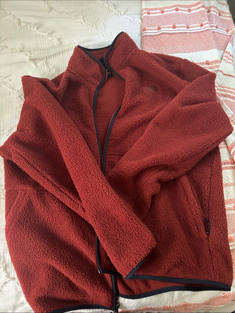 The North Face Red Sherpa Fleece Jacket